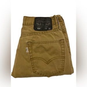 Levi’s 514 Khaki Pants Regular Fit Straight Size 29/32 Color Tan Outdoor